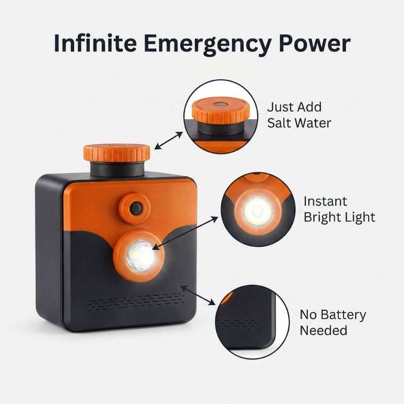 Lámpara de agua salada, linter - Power Outage Light reseña y precio