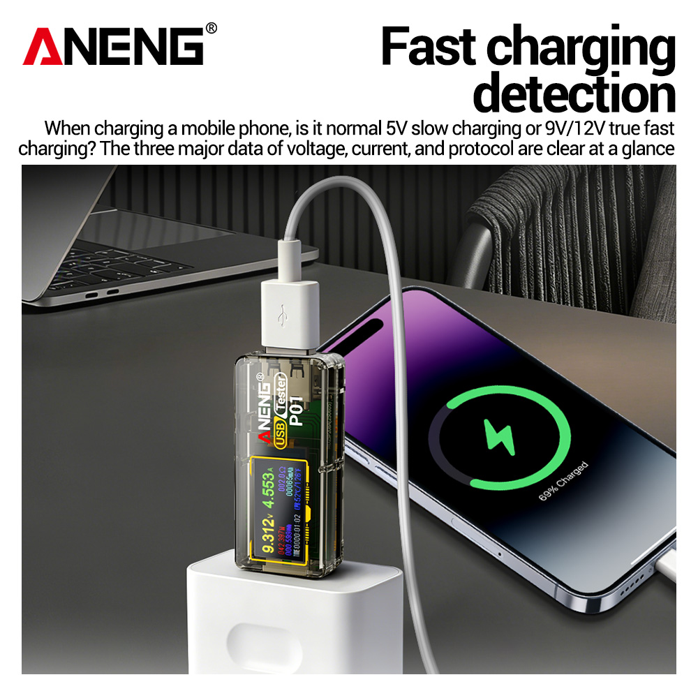 Probador USB ANENG P01, voltím - Co Detector Plug reseña y precio